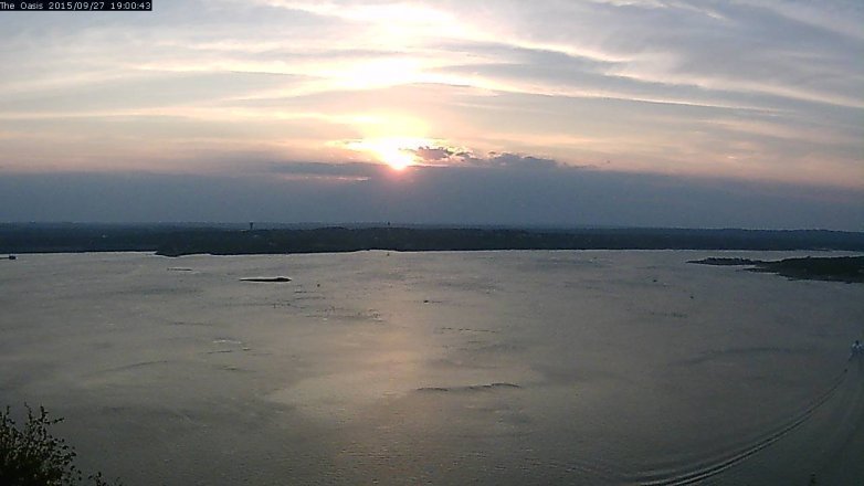 Lake Travis webcam, September 27, 2015 6:05 PM CT