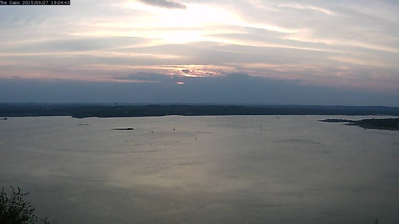 Lake Travis webcam, September 27, 2015 6:10 PM CT