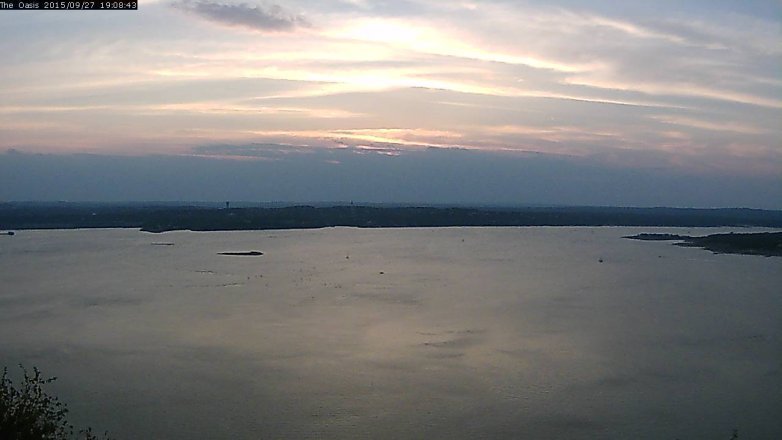 Lake Travis webcam, September 27, 2015 6:15 PM CT