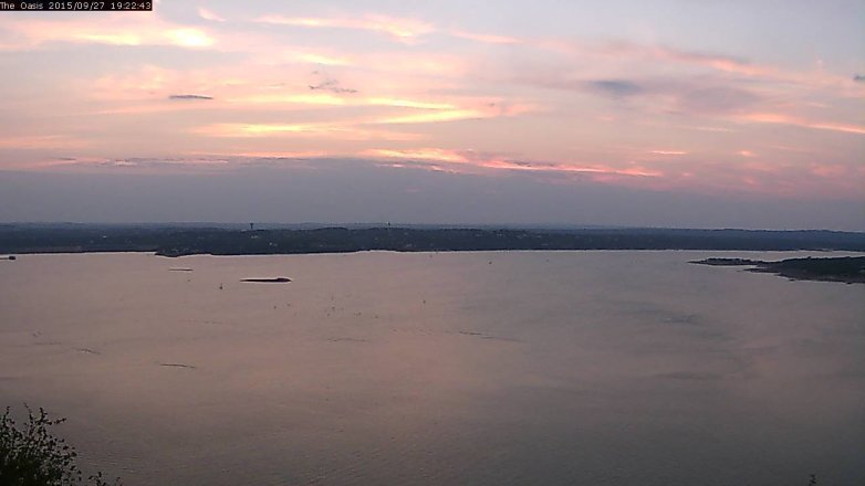 Lake Travis webcam, September 27, 2015 6:30 PM CT