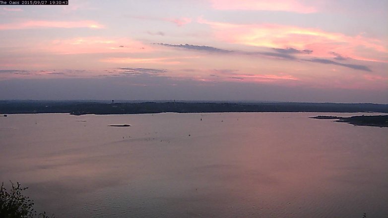 Lake Travis webcam, September 27, 2015 6:35 PM CT