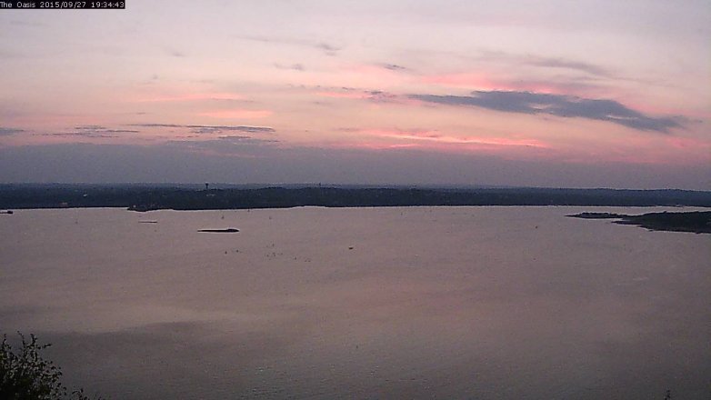 Lake Travis webcam, September 27, 2015 6:40 PM CT