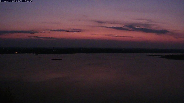 Lake Travis webcam, September 27, 2015 6:50 PM CT