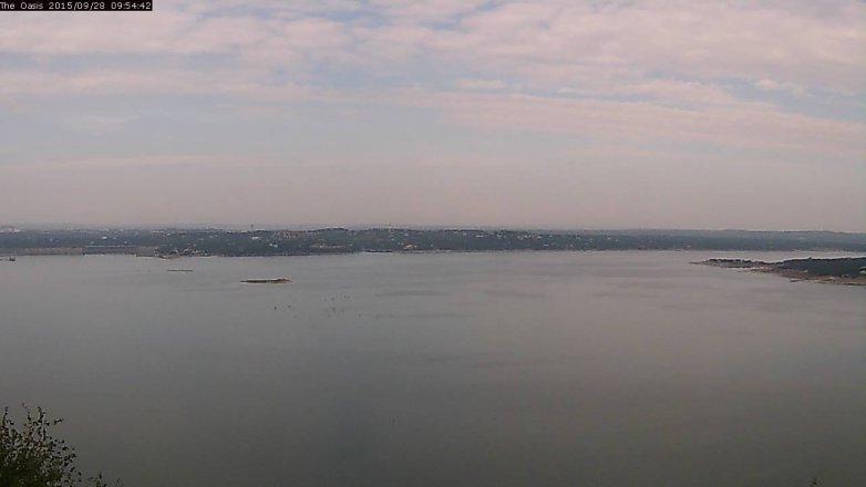 Lake Travis webcam, September 28, 2015 9:00 AM CT