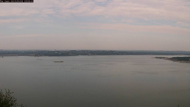 Lake Travis webcam, September 28, 2015 9:05 AM CT