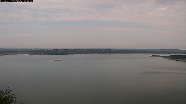 Lake Travis webcam, September 28, 2015 9:15 AM CT