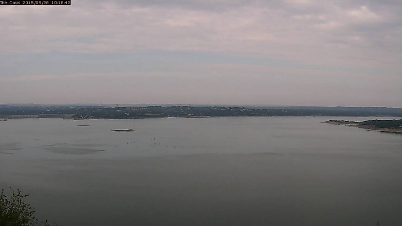 Lake Travis webcam, September 28, 2015 9:25 AM CT