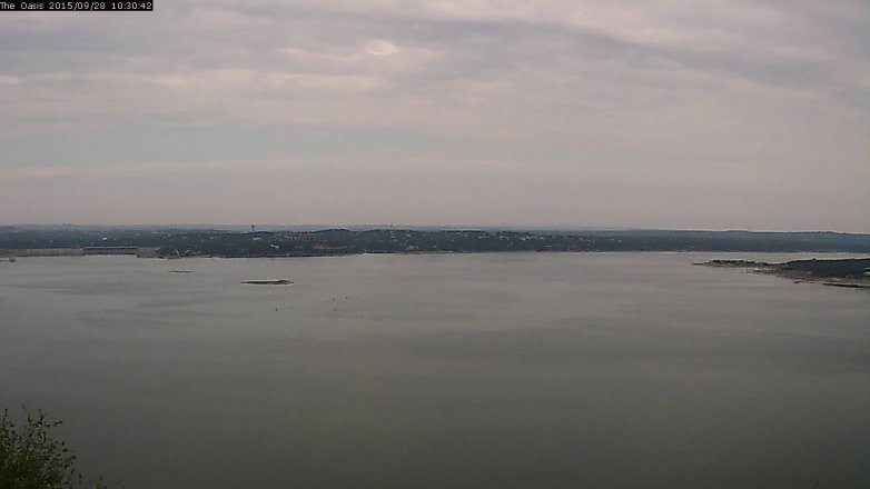 Lake Travis webcam, September 28, 2015 9:35 AM CT