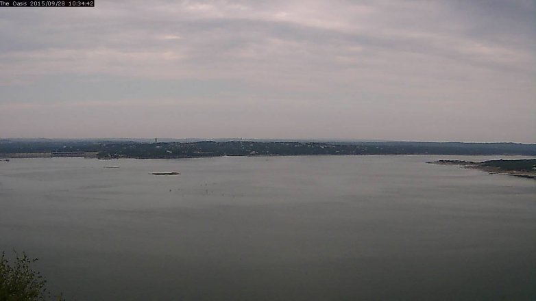 Lake Travis webcam, September 28, 2015 9:40 AM CT