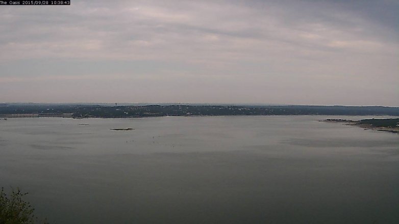 Lake Travis webcam, September 28, 2015 9:45 AM CT