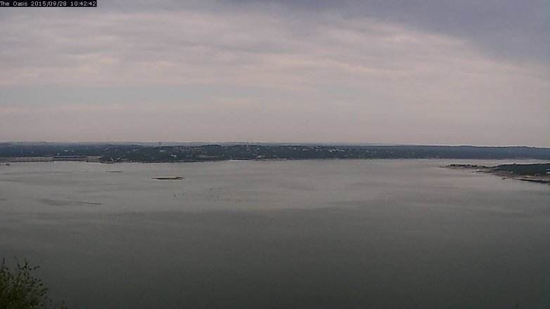 Lake Travis webcam, September 28, 2015 9:50 AM CT