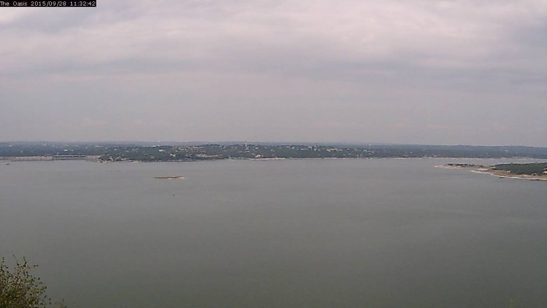 Lake Travis webcam, September 28, 2015 10:40 AM CT
