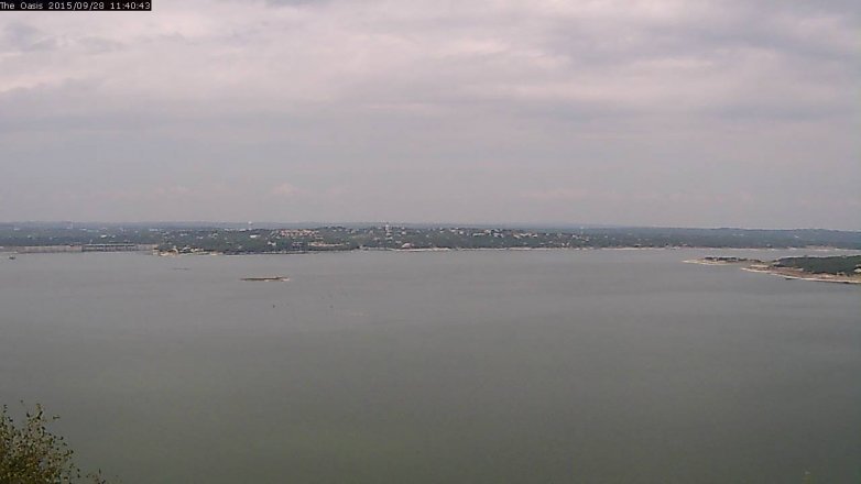 Lake Travis webcam, September 28, 2015 10:45 AM CT