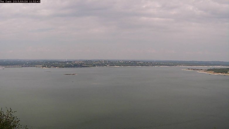 Lake Travis webcam, September 28, 2015 11:00 AM CT