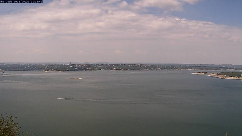 Lake Travis webcam, September 28, 2015 11:25 AM CT