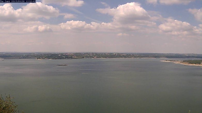 Lake Travis webcam, September 28, 2015 11:40 AM CT