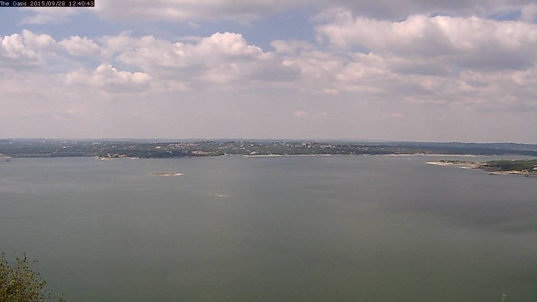 Lake Travis webcam, September 28, 2015 11:50 AM CT