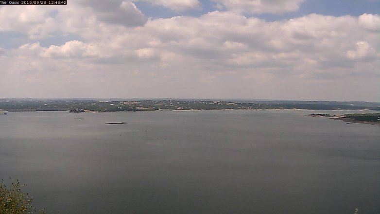 Lake Travis webcam, September 28, 2015 11:55 AM CT