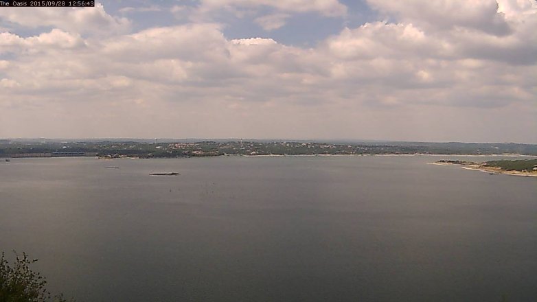Lake Travis webcam, September 28, 2015 12:00 PM CT