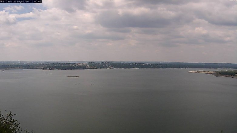 Lake Travis webcam, September 28, 2015 12:15 PM CT