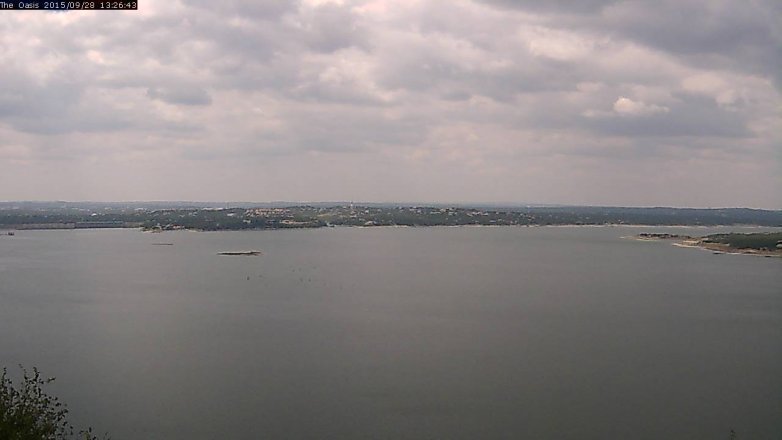 Lake Travis webcam, September 28, 2015 12:30 PM CT