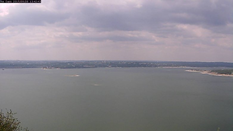 Lake Travis webcam, September 28, 2015 12:50 PM CT