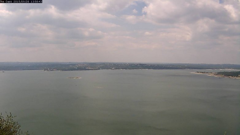 Lake Travis webcam, September 28, 2015 1:05 PM CT