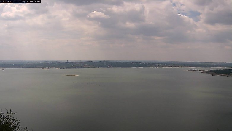 Lake Travis webcam, September 28, 2015 1:15 PM CT