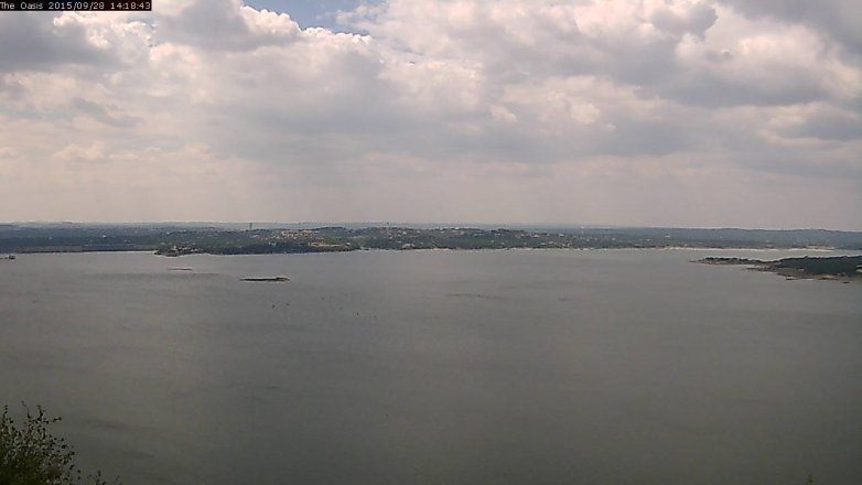 Lake Travis webcam, September 28, 2015 1:25 PM CT
