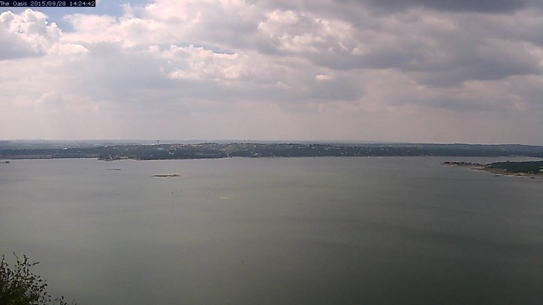 Lake Travis webcam, September 28, 2015 1:30 PM CT