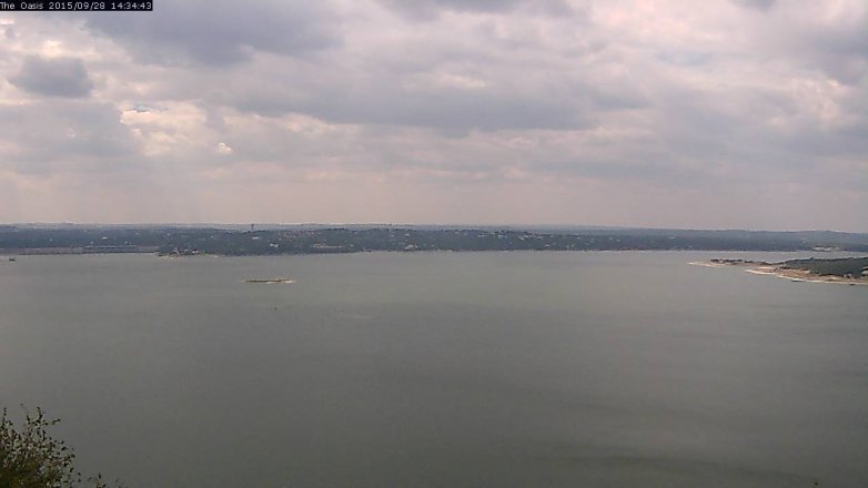 Lake Travis webcam, September 28, 2015 1:40 PM CT