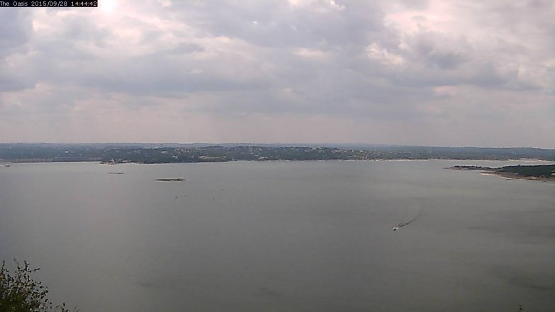 Lake Travis webcam, September 28, 2015 1:50 PM CT