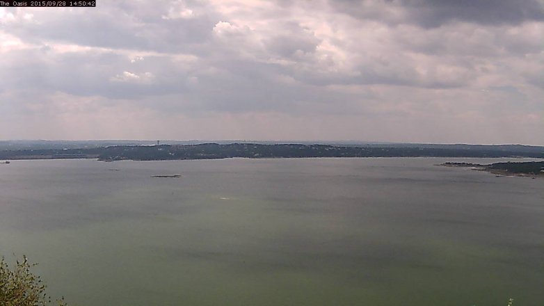 Lake Travis webcam, September 28, 2015 1:55 PM CT