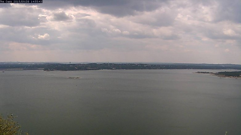 Lake Travis webcam, September 28, 2015 2:05 PM CT