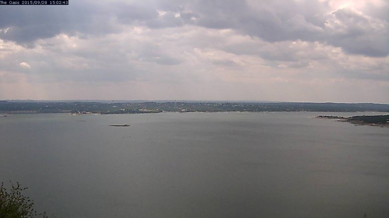 Lake Travis webcam, September 28, 2015 2:10 PM CT