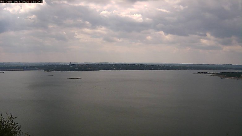 Lake Travis webcam, September 28, 2015 2:15 PM CT