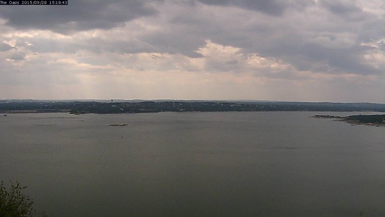Lake Travis webcam, September 28, 2015 2:25 PM CT
