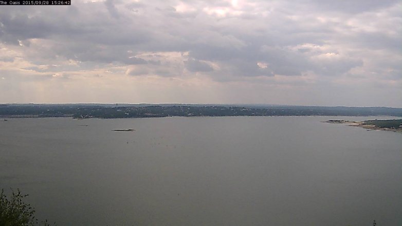 Lake Travis webcam, September 28, 2015 2:35 PM CT