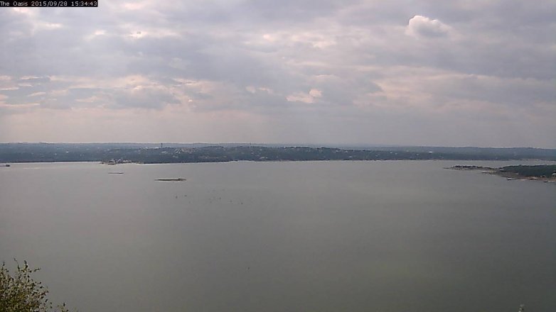 Lake Travis webcam, September 28, 2015 2:40 PM CT