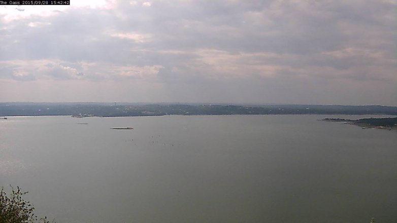 Lake Travis webcam, September 28, 2015 2:50 PM CT