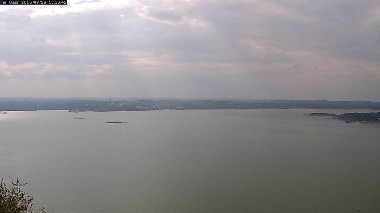 Lake Travis webcam, September 28, 2015 2:55 PM CT