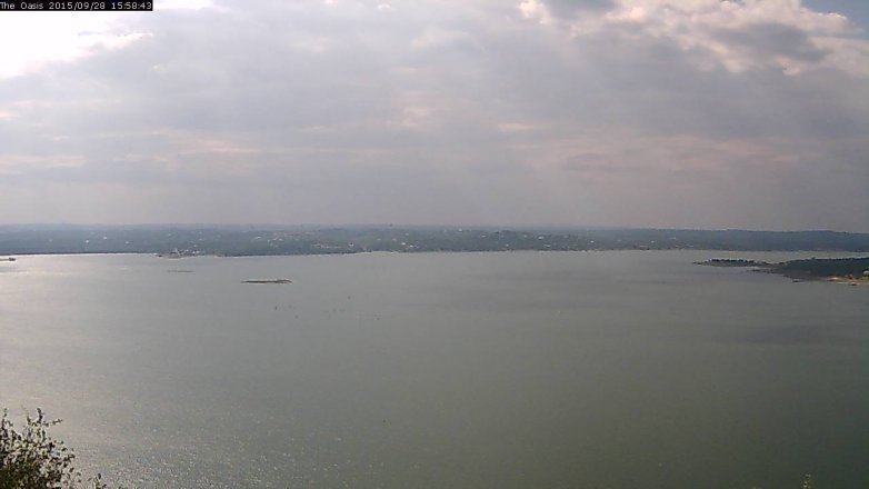 Lake Travis webcam, September 28, 2015 3:05 PM CT