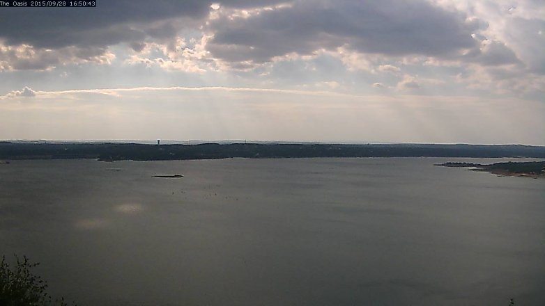 Lake Travis webcam, September 28, 2015 3:55 PM CT
