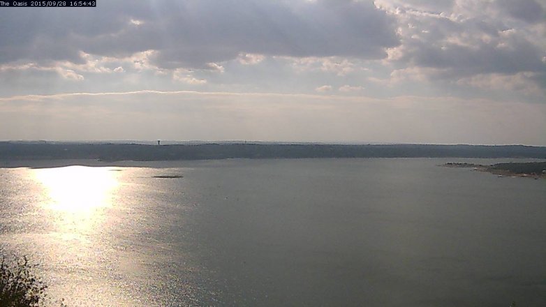 Lake Travis webcam, September 28, 2015 4:00 PM CT
