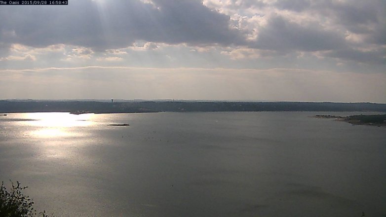 Lake Travis webcam, September 28, 2015 4:05 PM CT