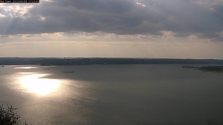 Lake Travis webcam, September 28, 2015 4:20 PM CT