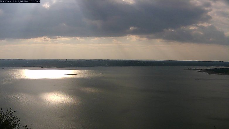 Lake Travis webcam, September 28, 2015 4:25 PM CT