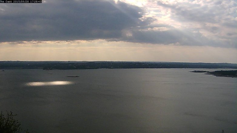 Lake Travis webcam, September 28, 2015 4:35 PM CT