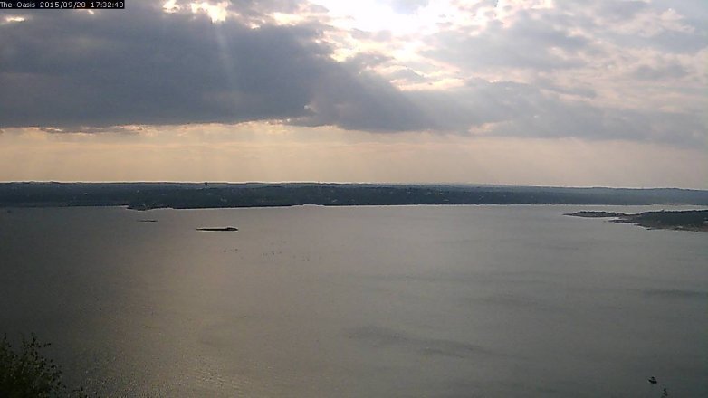 Lake Travis webcam, September 28, 2015 4:40 PM CT