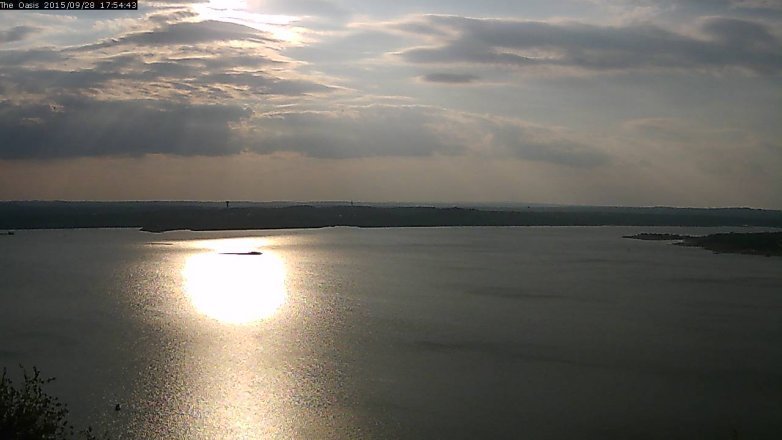 Lake Travis webcam, September 28, 2015 5:00 PM CT